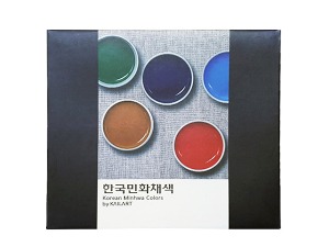 한국 민화 채색 튜브물감(12ml) 18색 세트