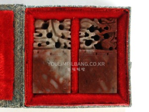수산홍 용조각세트 1치2푼(3.6 X 3.6 X 7cm)